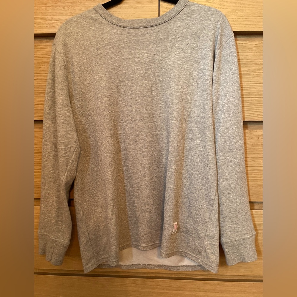 Topo Designs Men’s Gray Tech Knit Long Sleeve Shir Size Large